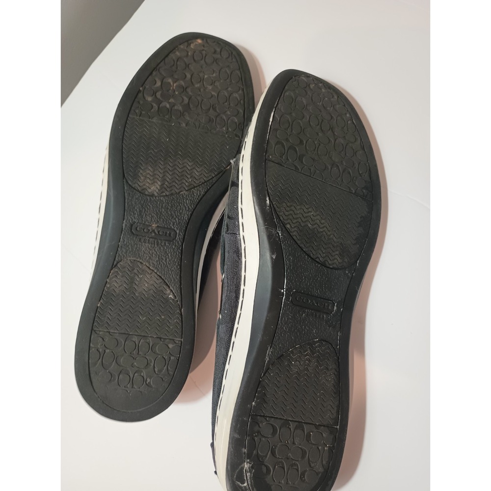 Coach Richelle Signature Monogram Boat Shoes Womens Sz 10B Black Loafers... - Picture 6 of 7
